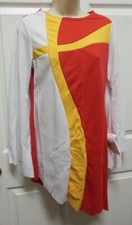 Praise Liturgical Bell Sleeve Top Gold Cross Inset 3 color choices Adlt/Chld