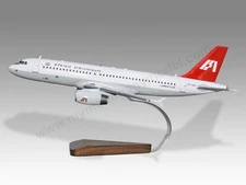 Airbus A320 Indian Airlines Desk Wood Airplane New Model Small Scale 1/130