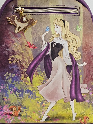 Loungefly Disney Prinzessin "Aurora" Dornröschen Mini Rucksack & Geldbörse Neu mit Etikett - Bild 4 von 21