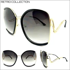 OVERSIZE EXAGGERATED VINTAGE RETRO Style SUNGLASSES Huge Jumbo Big Fashion Frame