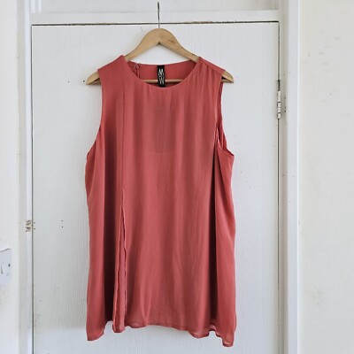 Marla Wynne Trägertop Damen XL ärmellos Chiffon T-Shirt leicht