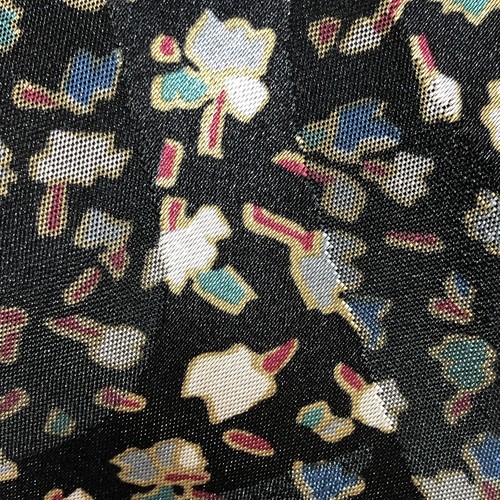 Vintage Oscar de la Renta Studio Tie Black Multicolor Geometric Print USA Retro - Picture 3 of 8