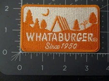 WHATABURGER iron on sew landscape PATCH texas burger fast food W