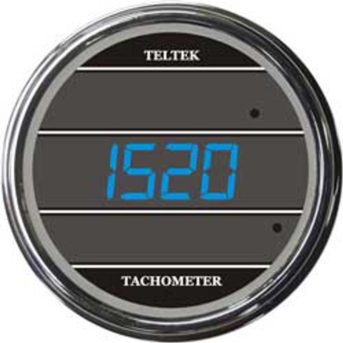 Teltek Blue Tachometer Gauge Chrome Bezel '05 Older Peterbilt - Bild 1 von 1