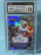 Tyler Allgeier 2021 Wild Card Alumination PRC Auto. Graded 10 & 10 by CSG.