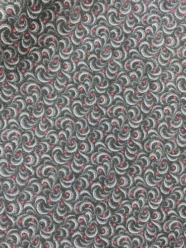Vintage 1950's grey swirl cotton sun dress with circle skirt & red bow details M - Picture 14 of 16