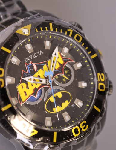 INVICTA DC Comics Men 50mm Stainless Steel Black Black+Blue+Yellow dial VD54 - Picture 3 of 6