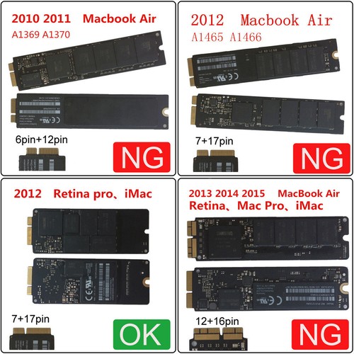 USB 3.0 to 17+7pin SSD Hard Drive for 2012 Macbook Air A1465 A1466 Pro A1425 HDD - Picture 7 of 8