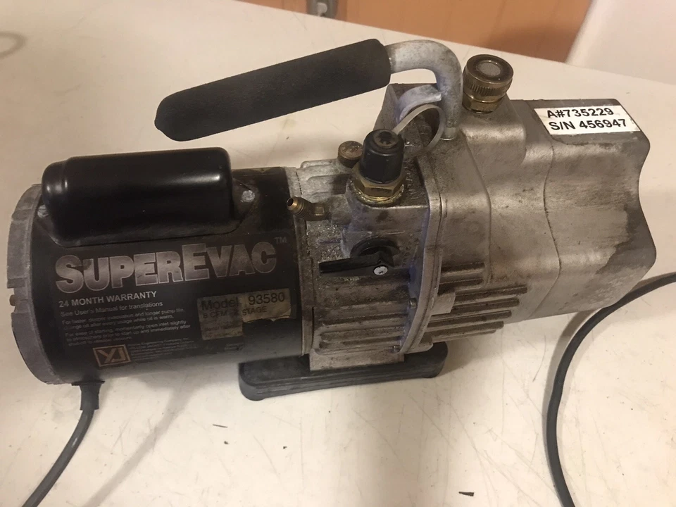 CHAQUETA AMARILLA BOMBA SUPEREVAC 93580 2 ETAPAS - SOBRECARGA TÉRMICA 8 CFM Foto 4 de 4