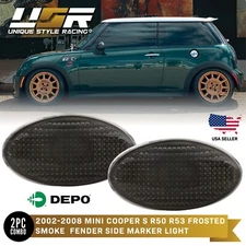 DEPO Frost Smoke Fender Side Marker Light For 2001-2006 Mini Cooper S R50 R53 HB