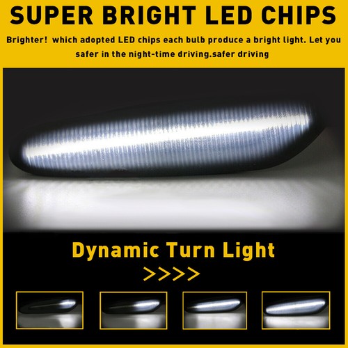 White LED Sequential Side Marker Lights For BMW E60 E61 E82 E88 E90 E91 E92 E93 - Bild 2 von 11