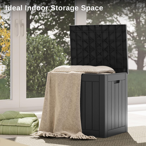 Outdoor Storage Box, 31 Gallon Deck Box, Waterproof Resin Storage Bin for Patio - Picture 7 of 12