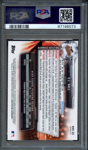 BB - 2017 - Bowman Chrome - Refractor - D.L. Hall - BDC82 - Imagen 2 de 2