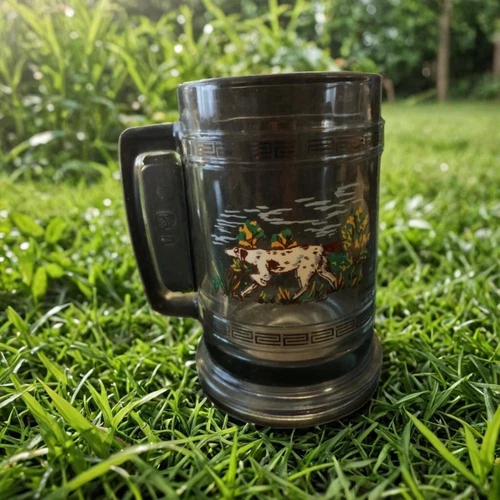 Vintage Princess House Pointer Bird Dog Stein Glass Beer Mug 