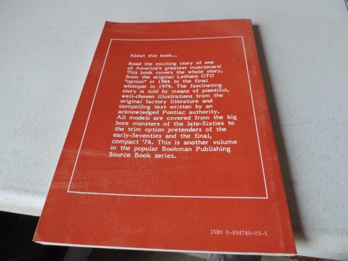 GTO A Source Book by Thomas E Bonsall 1st Edition 6th printing - Picture 2 of 5