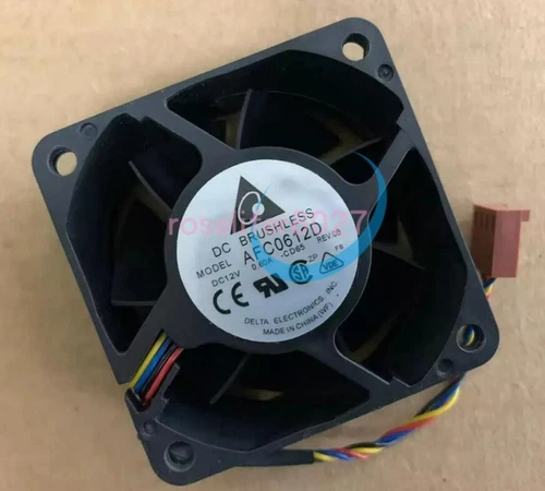 1PCS For Delta AFC0612D 12V PWM server chassis cooling fan 6cm 4-wire 0.60A 6025