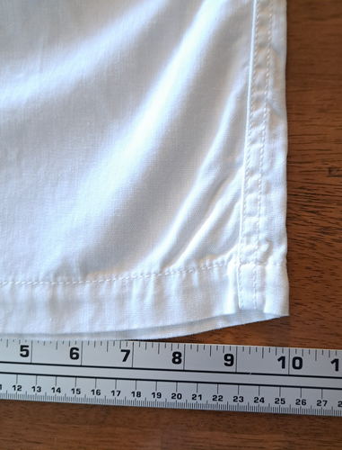 Mark Antony weiß Leinen Baumwolle Hose Herren 36x20 weites Bein Coastal Preppy Sommer - Bild 9 von 9
