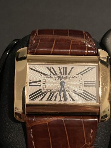CARTIER TANK DIVAN AUTOMATIK 2603 18K 750 MASSIV GOLD HERRENUHR VINTAGE - Bild 4 von 12