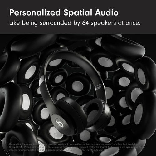 Solo 4 - Wireless Bluetooth On-Ear Headphones, & Android Compatible Matte Black - Picture 2 of 7