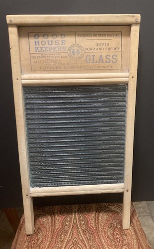 Coppe lavastoviglie vetro vintage Company St Louis Mo lavanderia 12x24 pollici
