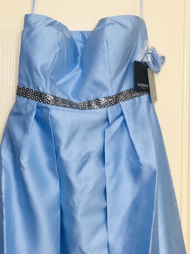 Damen Marina trägerloses Ballkleid blau Gr. 10 Medium unverbindliche Preisempfehlung des Herstellers 229 $ - Bild 11 von 11