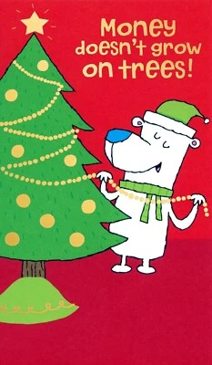 Funny CHRISTMAS Gift Card Money Holder, Grow on Trees by American Greetings +✉