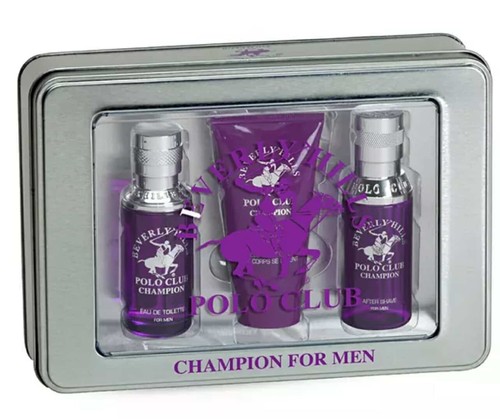 Beverly Hills Polo Club Men SEXY, BLUE, CHAMPION 3-Piece Fragrance Tin Gift Set - Picture 4 of 4