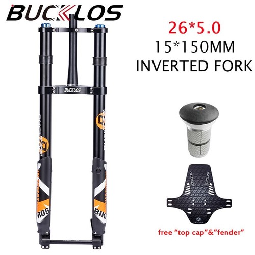 20/26*5.0inch Snow Fat Bike Fork Double Shoulder MTB Bicycle Fork 180mm Travel - Picture 8 of 19