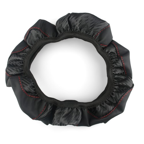 15'' Car Steering Wheel Cover Carbon Leather Breathable Anti-slip Accessories - Picture 9 of 36