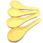 Set 4 Pcs Enamelware Soup Spoons Cultlery Vintage Yellow Flatware Thai Camping
