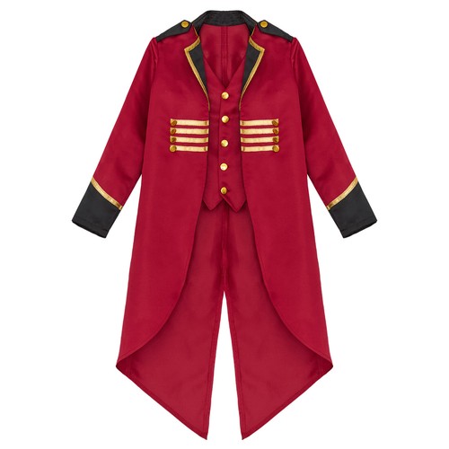 Kids Boys Girls Tuxedo Long Sleeve Tailcoat Party Victorian Vacation Halloween - Picture 12 of 77