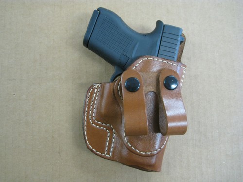 USA In The Waistband IWB Leather Belt Loop High Ride Holster CCW: Choose Gun - 1 - Picture 6 of 10