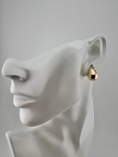 Damen 9ct Gelbgold Ohrstecker UK - Gold Träne Tropfen Ohrstecker - verpackt - Bild 9 von 9