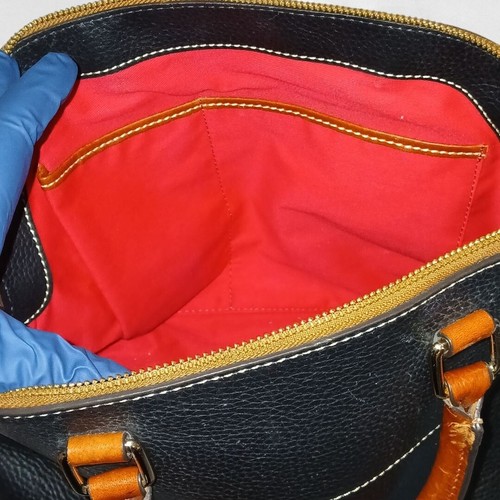 Dooney & Bourke Womens Satchel Crossbody Bag Black Charli Leather Domed Pebbled - Picture 8 of 14