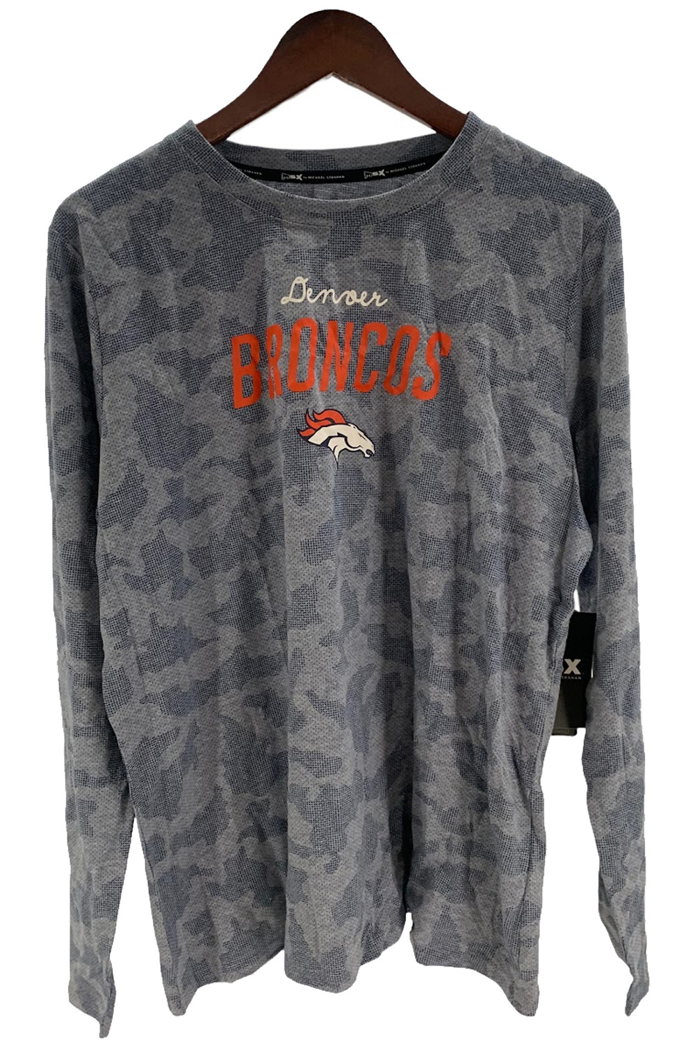MSX от Майкла Страхана для женской камуфляжной футболки NFL Broncos с длинным рукавом