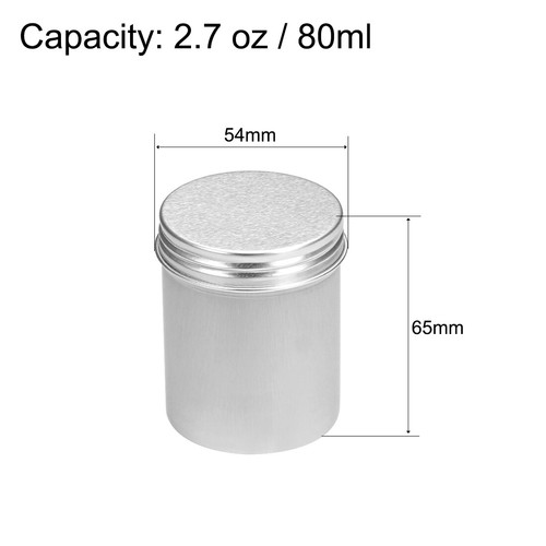 4.4 oz Round Aluminum Cans Tin Can Screw Top Metal Lid Containers 130ml, 1pcs - Picture 2 of 5