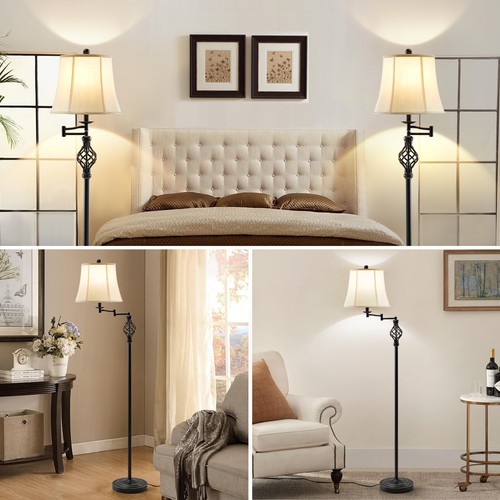GyroVu 3 Color Temperature LED Floor lamp, Traditional 350° Adjustable Swin - Picture 6 of 6