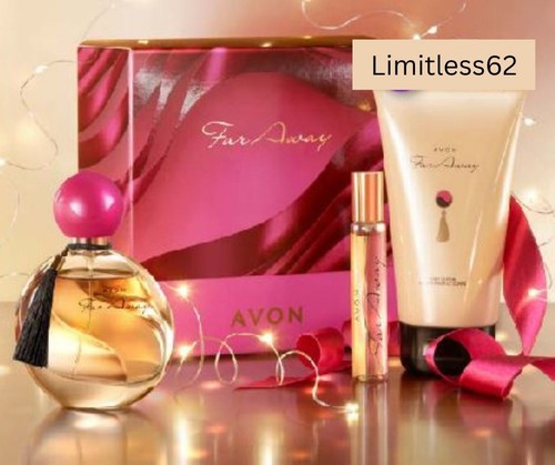 Avon Christmas 2022 Avon Far Away for Women EDP 50, Purse Spray 10ml , Body Lotion