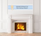 Its a Boy Chevron - Baby Shower Printed Banner - Indoor Outdoor Its a Boy Banner