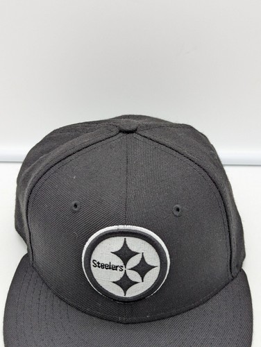 New Era 59Fifty Pittsburgh Steelers Black/White Logo Sz:7 Cap Hat - Picture 3 of 23