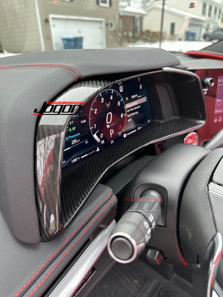 Carbon Dashboard Gauge Cluster Cover Trim For Corvette C8 Z51 Z06 - Foto 13
