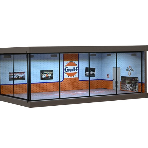 1/64 Diorama Diecast Garage Model LED Lighting Parking Lot Model Display Case US - Picture 62 of 118