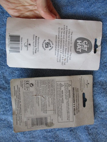 CAT IN THE HAT DR SEUSS TOY figure candles watch in packet rare spares .. - Picture 2 of 2