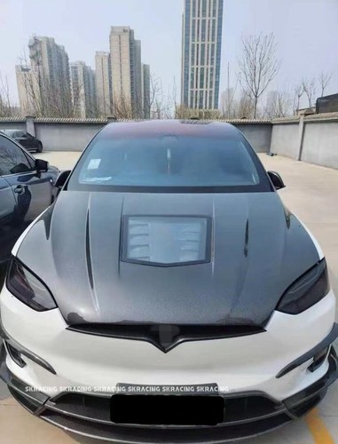 For 2016-2021 Tesla Model X Real Carbon Fiber Body Kits Front Hoods Panels Cover - Bild 6 von 7