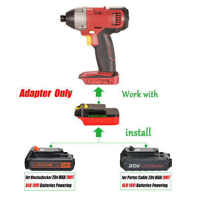 #ad Adapter for Blackamp;DeckerPorter Cable 20V Battery Fits CHICAGO ELECTRIC 18V Tool $12.66