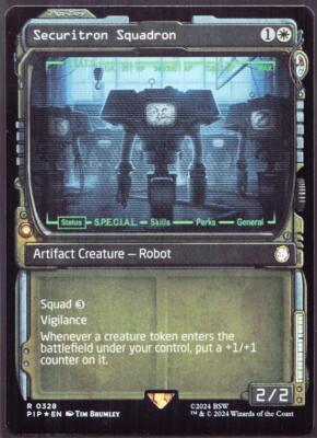 Securitron Squadron-328 Showcase Foil MTG Fallout