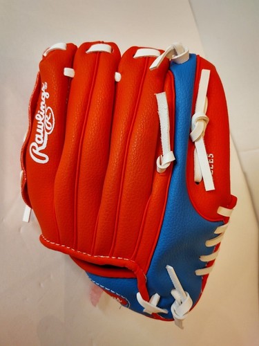 Rawlings Players Series 9" PL91SR Youth Baseball Glove Left Hand Throw Red Blue - Picture 5 of 6