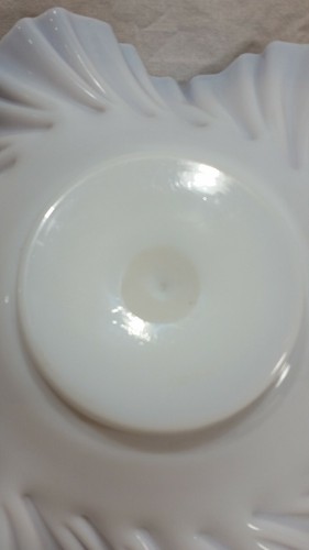 Victorian Lavender Edged 11 3/4" Glass Brides Basket Bowl - Picture 5 of 5