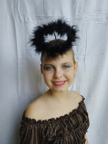 Black Angel Halo for Halloween, photo proops, mystic headband for party - Picture 3 of 10