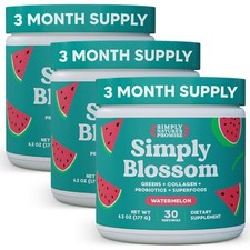 Simply Blossom Nutrition Daily Greens & Superfood Powder + Collagen + Probiot...